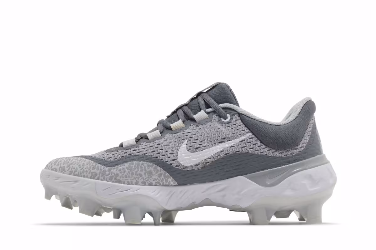 Nike Alpha Huarache Elite 4 Low MCS Wolf Grey White, view 4