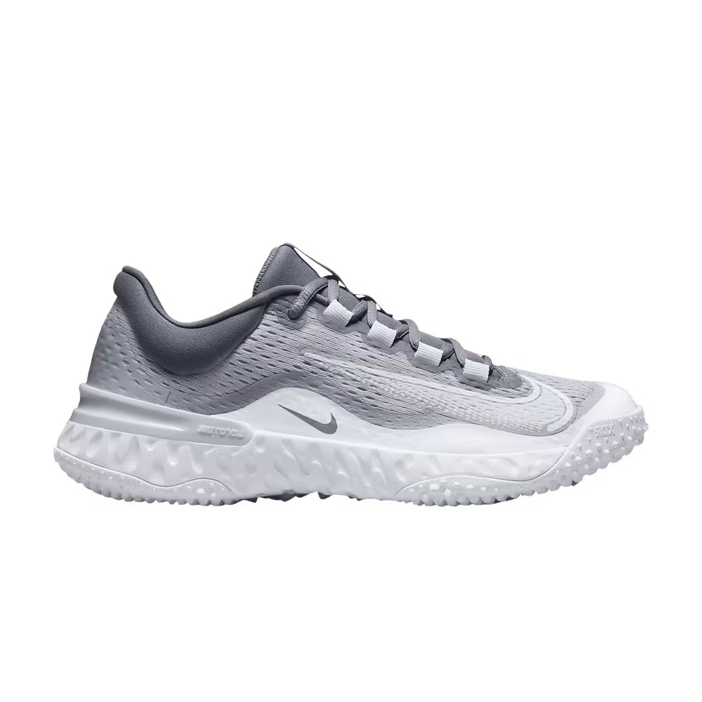 Nike Women's Alpha Huarache Elite 4 TF Wolf Grey Pure Platinum