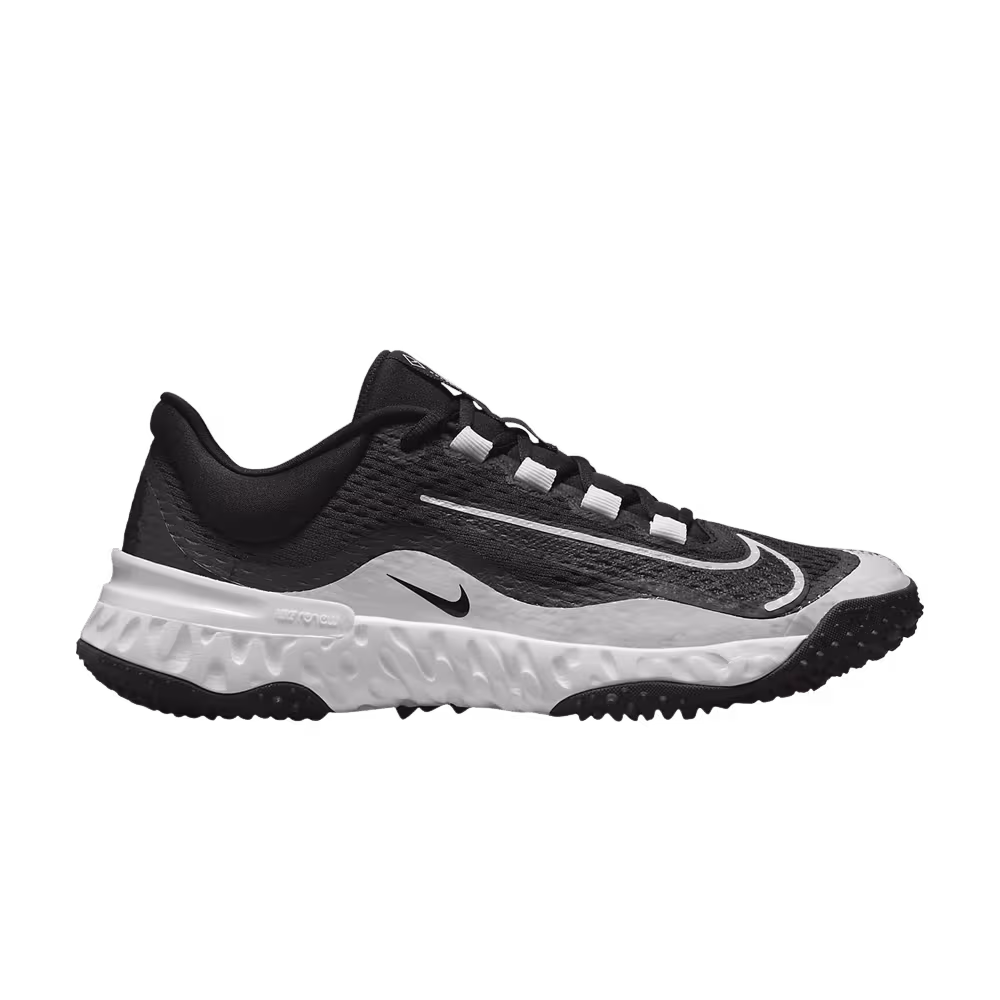Nike Women's Alpha Huarache Elite 4 TF Black Dark Smoke Grey