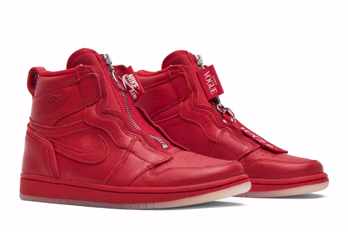 Anna Wintour x Women's Air Jordan 1 High Zip University Red, view 9