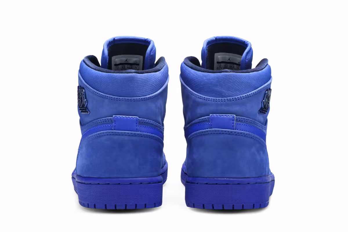 Women's Air Jordan 1 High Premium Blue Suede, view 7