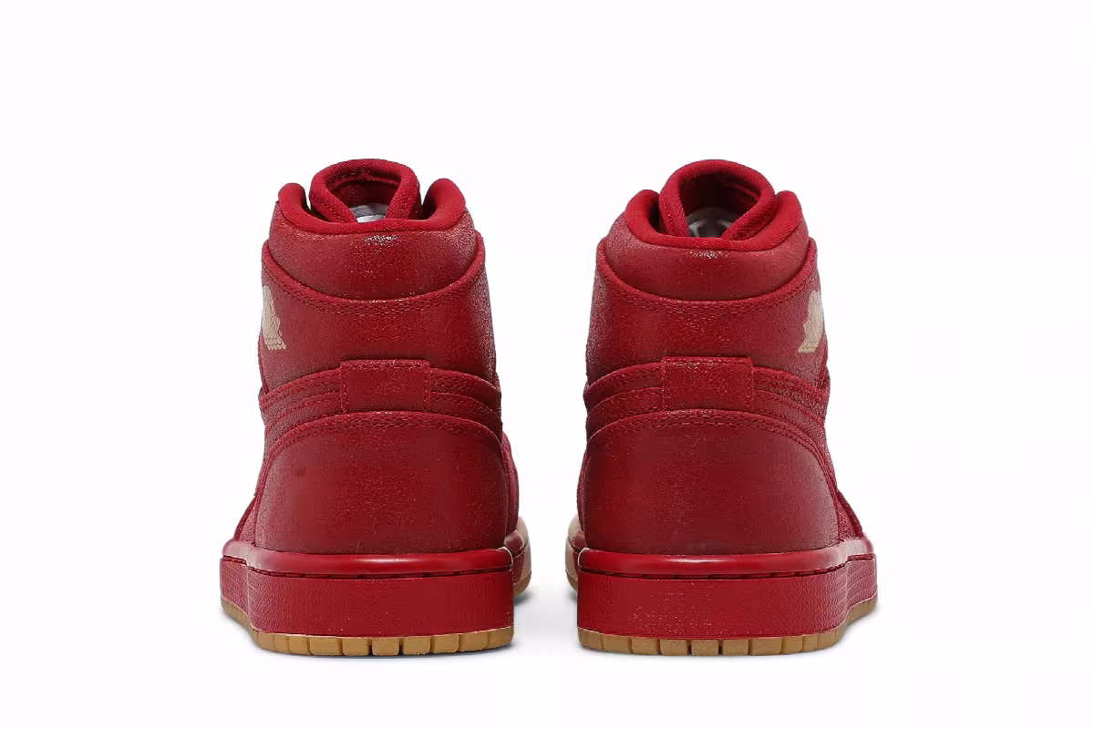 Women's Air Jordan 1 High Premium Dipped Toe - Red, view 7