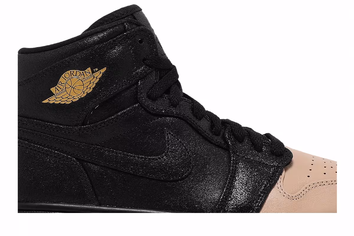 Women's Air Jordan 1 High Premium Dipped Toe - Black, view 3
