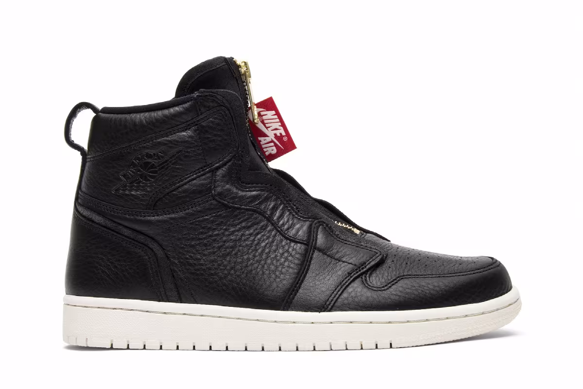 Women's Air Jordan 1 High Zip Black, view 2