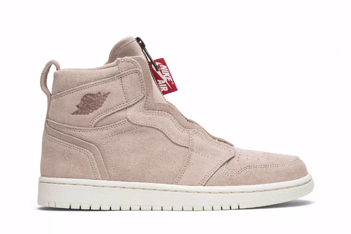 Women's Air Jordan 1 High Zip Partical Beige, view 2