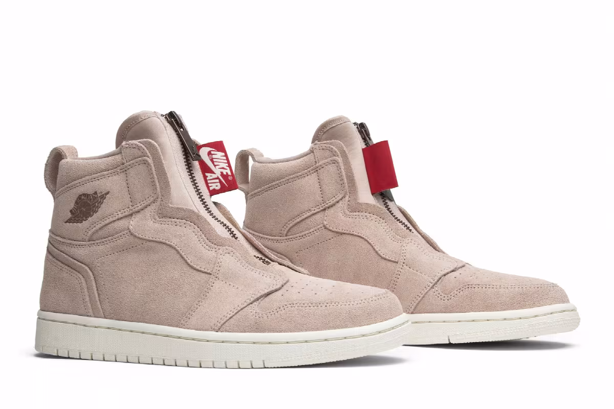 Women's Air Jordan 1 High Zip Partical Beige, view 9