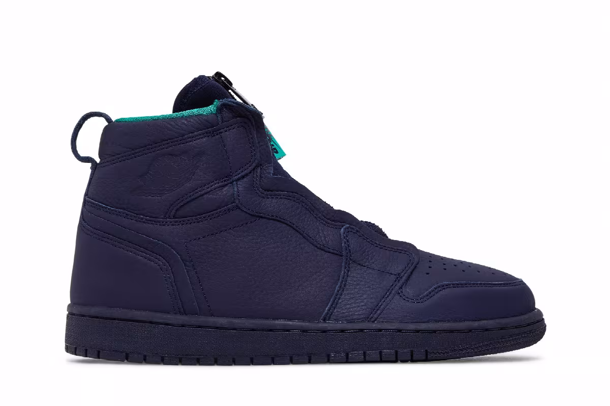 Women's Air Jordan 1 High Zip Blackened Blue, view 2