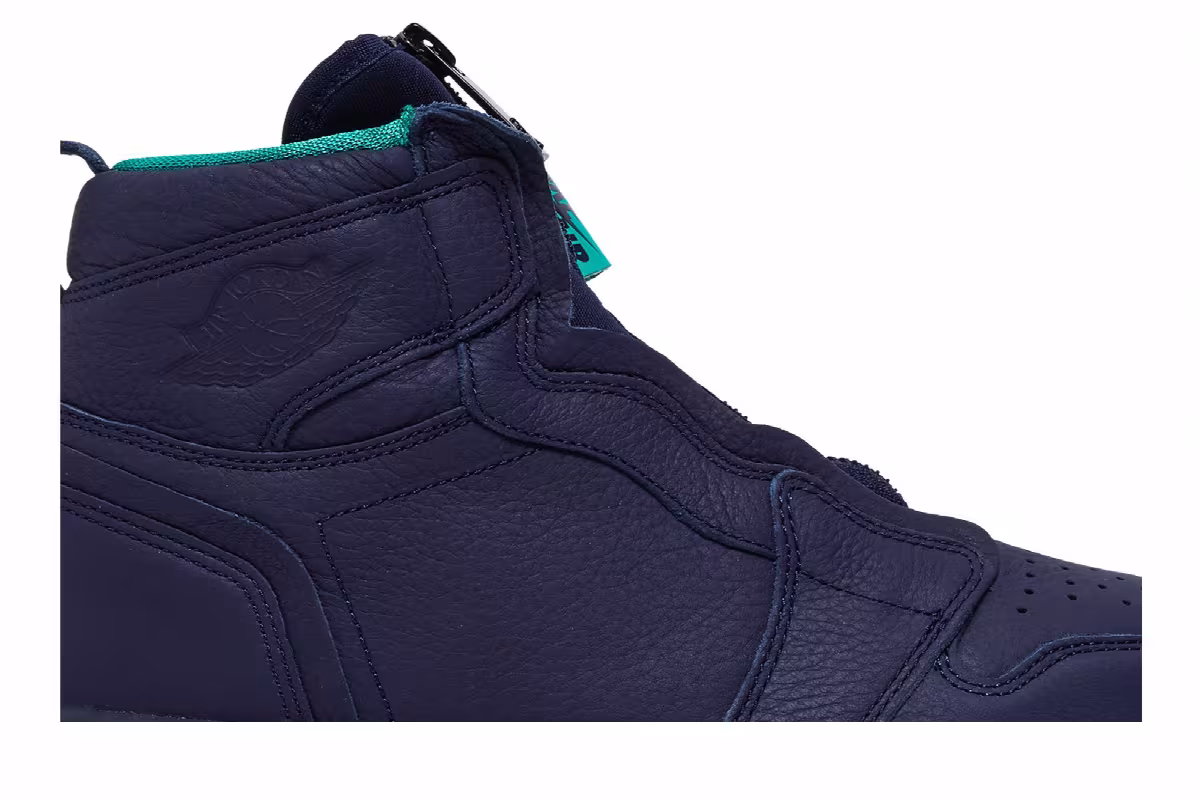 Women's Air Jordan 1 High Zip Blackened Blue, view 3