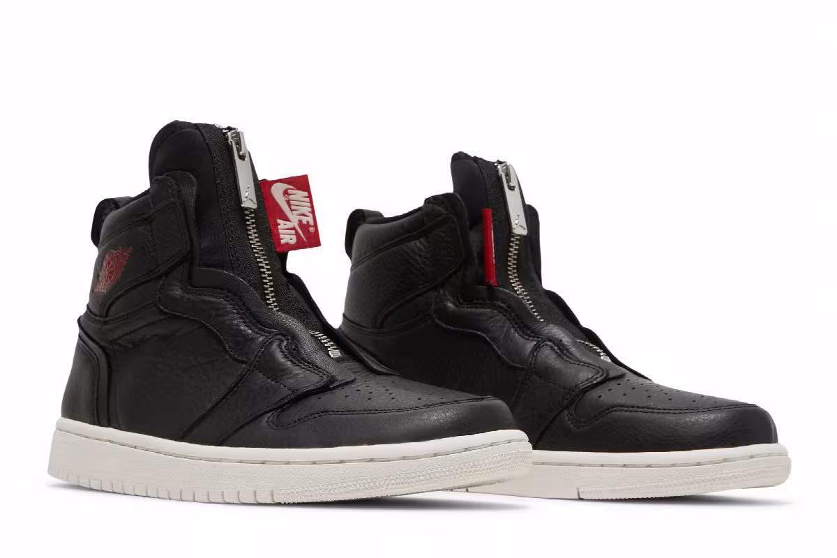 Women's Air Jordan 1 High Zip Black, view 9