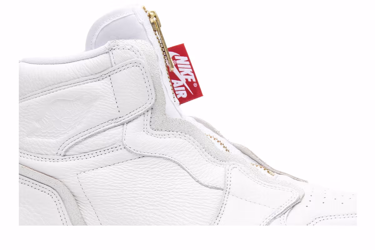 Women's Air Jordan 1 High Zip White, view 3