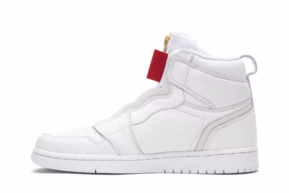 Women's Air Jordan 1 High Zip White, view 4