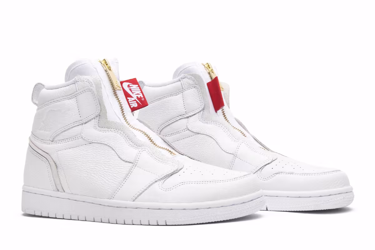 Women's Air Jordan 1 High Zip White, view 9