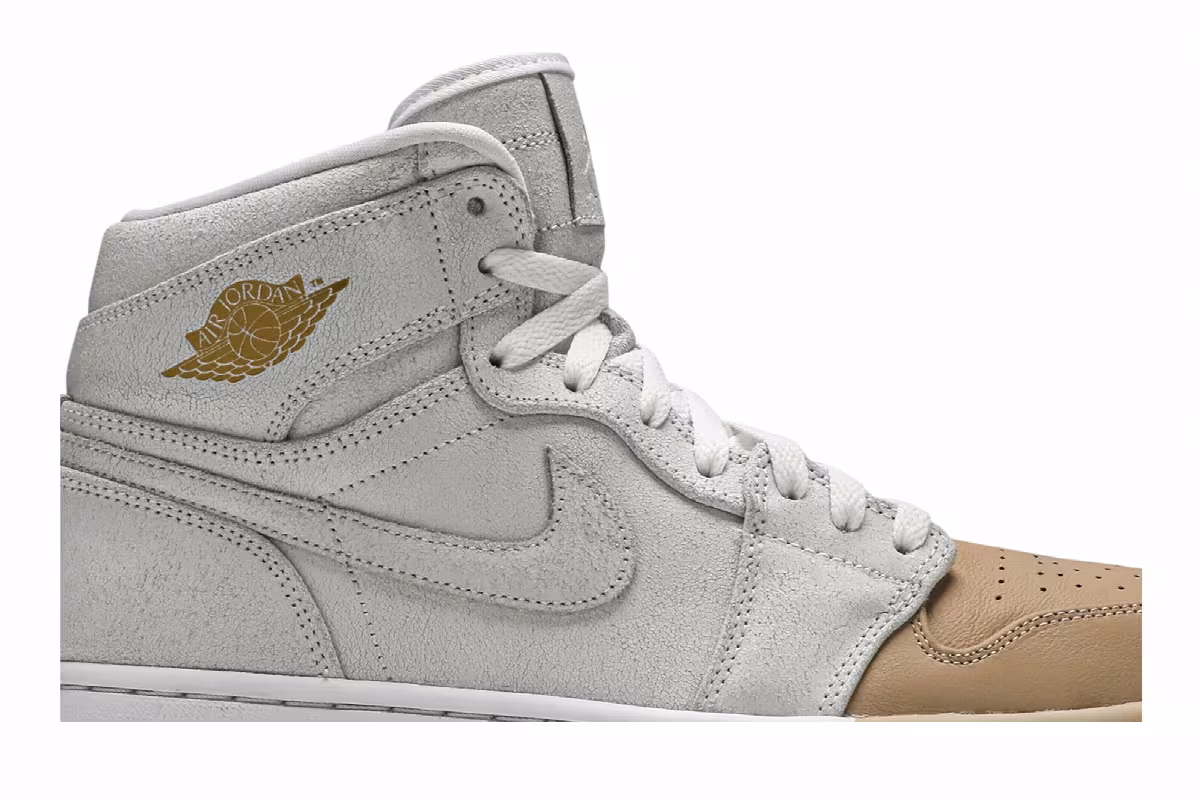 Women's Air Jordan 1 High Premium Dipped Toe - White, view 3