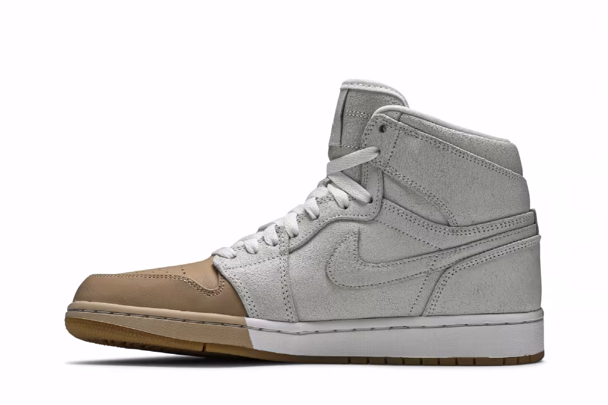 Women's Air Jordan 1 High Premium Dipped Toe - White, view 4