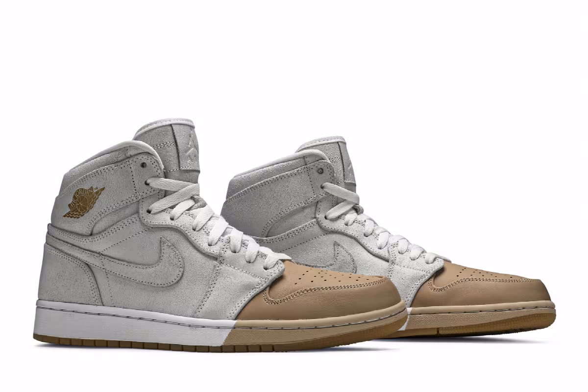 Women's Air Jordan 1 High Premium Dipped Toe - White, view 9