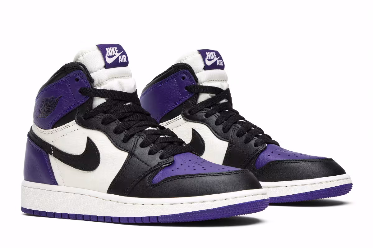 Air Jordan 1 High OG GS Court Purple, view 9