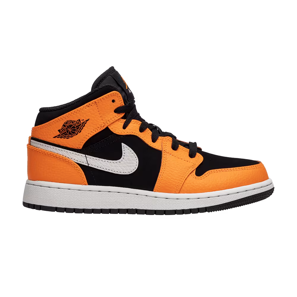 Air Jordan 1 Mid GS Orange Black