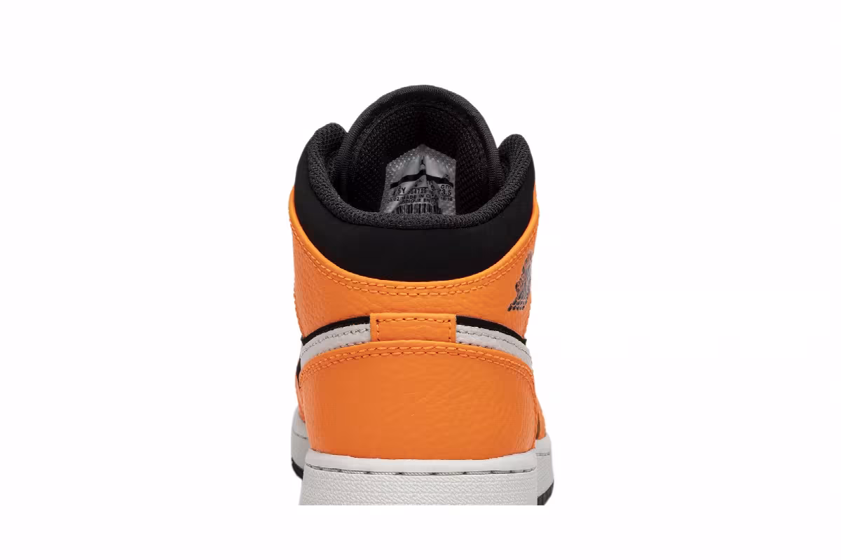 Air Jordan 1 Mid GS Orange Black, view 8