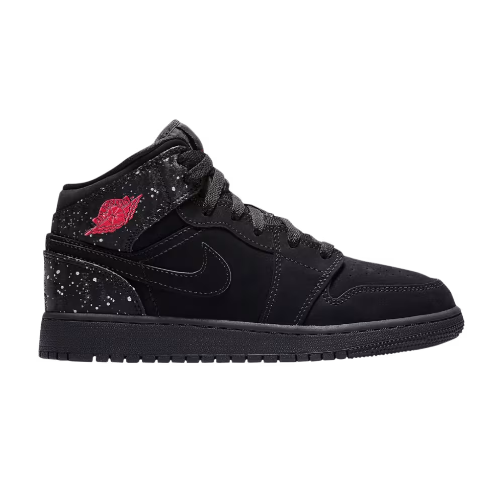 Air Jordan 1 Mid GS Black Rush Pink