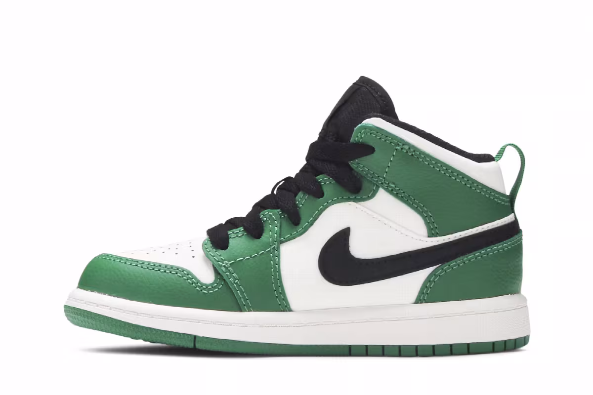 Air Jordan 1 Mid SE PS Pine Green, view 4