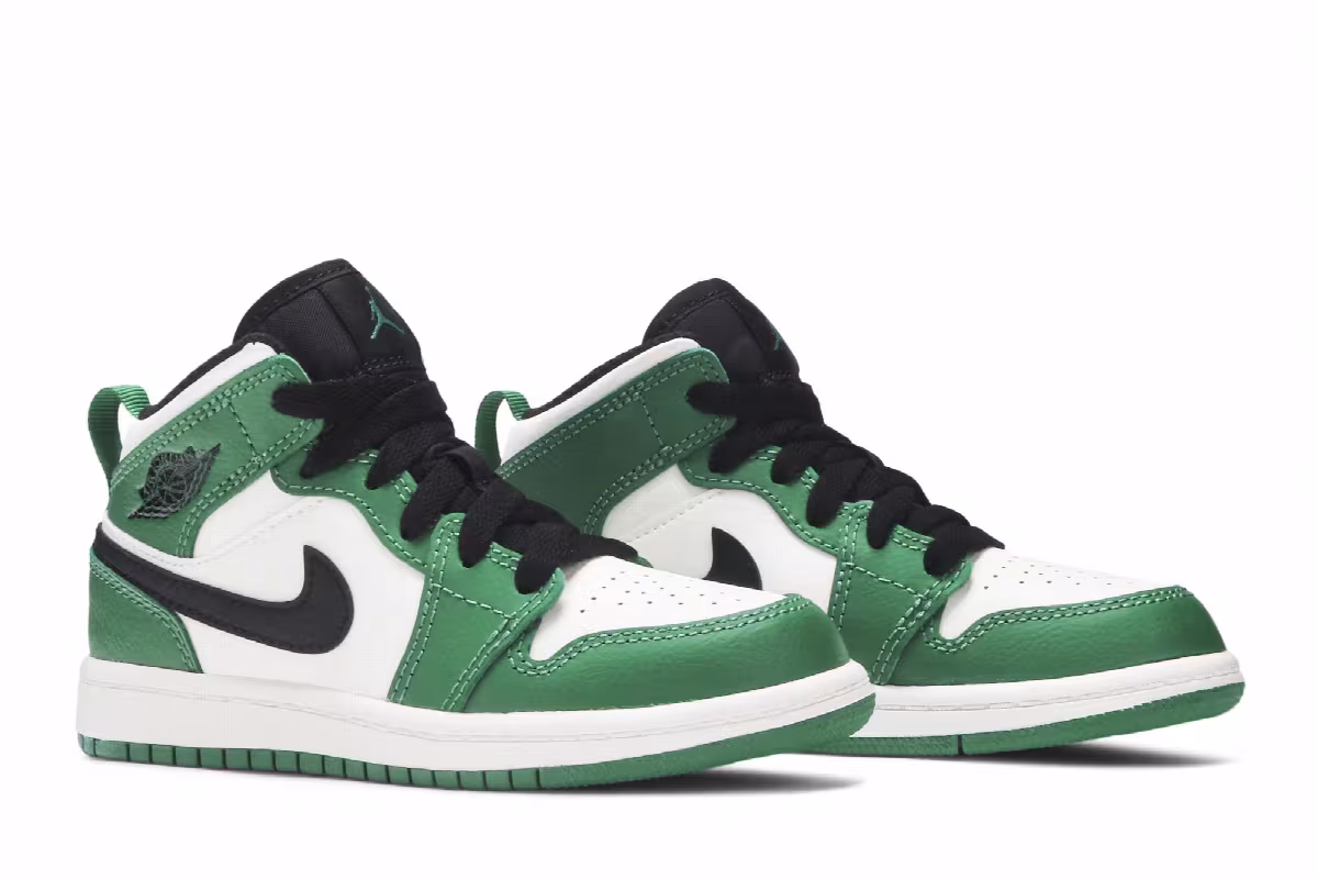 Air Jordan 1 Mid SE PS Pine Green, view 9