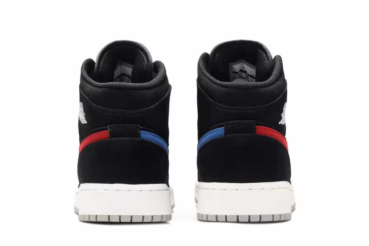 Air Jordan 1 Mid GS Black University Red, view 7