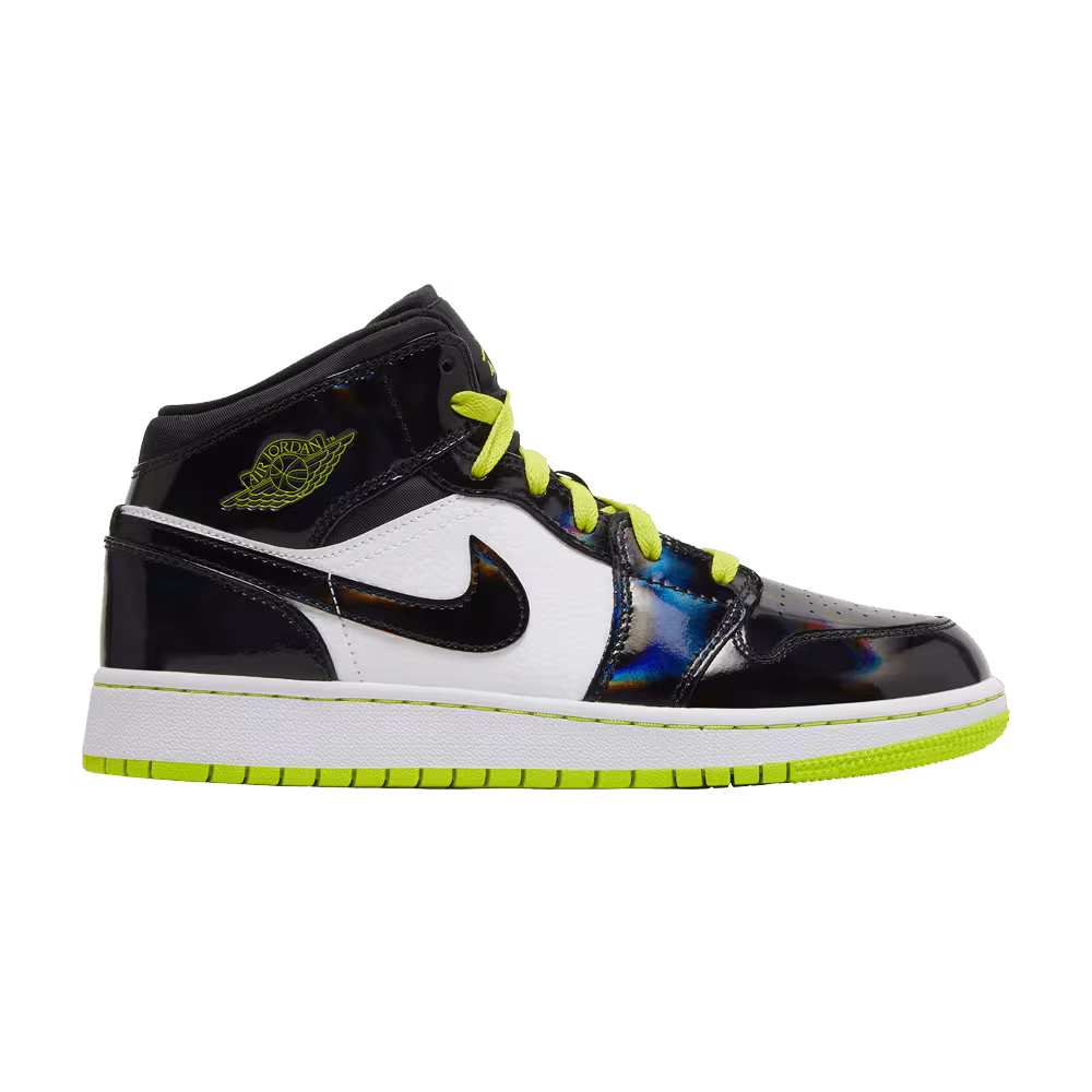 Air Jordan 1 Mid SE GS Black Cyber