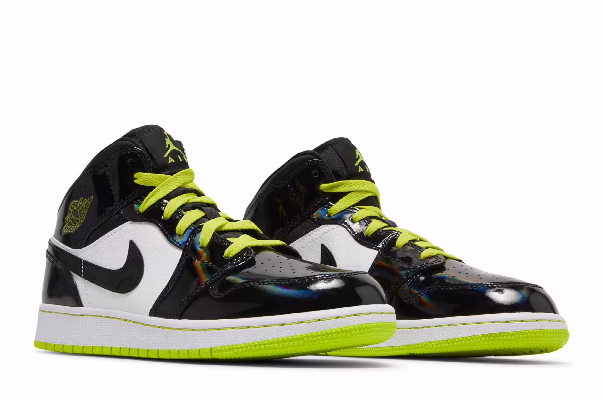 Air Jordan 1 Mid SE GS Black Cyber, view 9