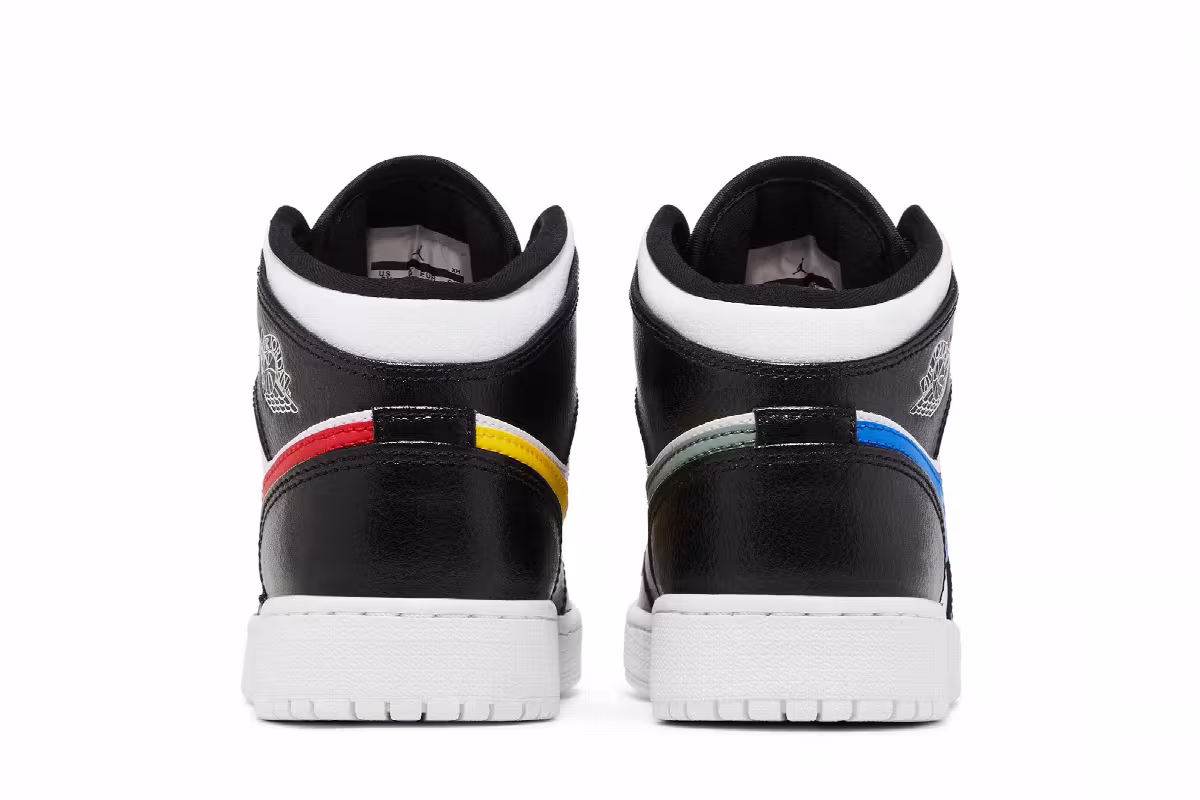 Air Jordan 1 Mid GS Multi-Color Swoosh, view 7