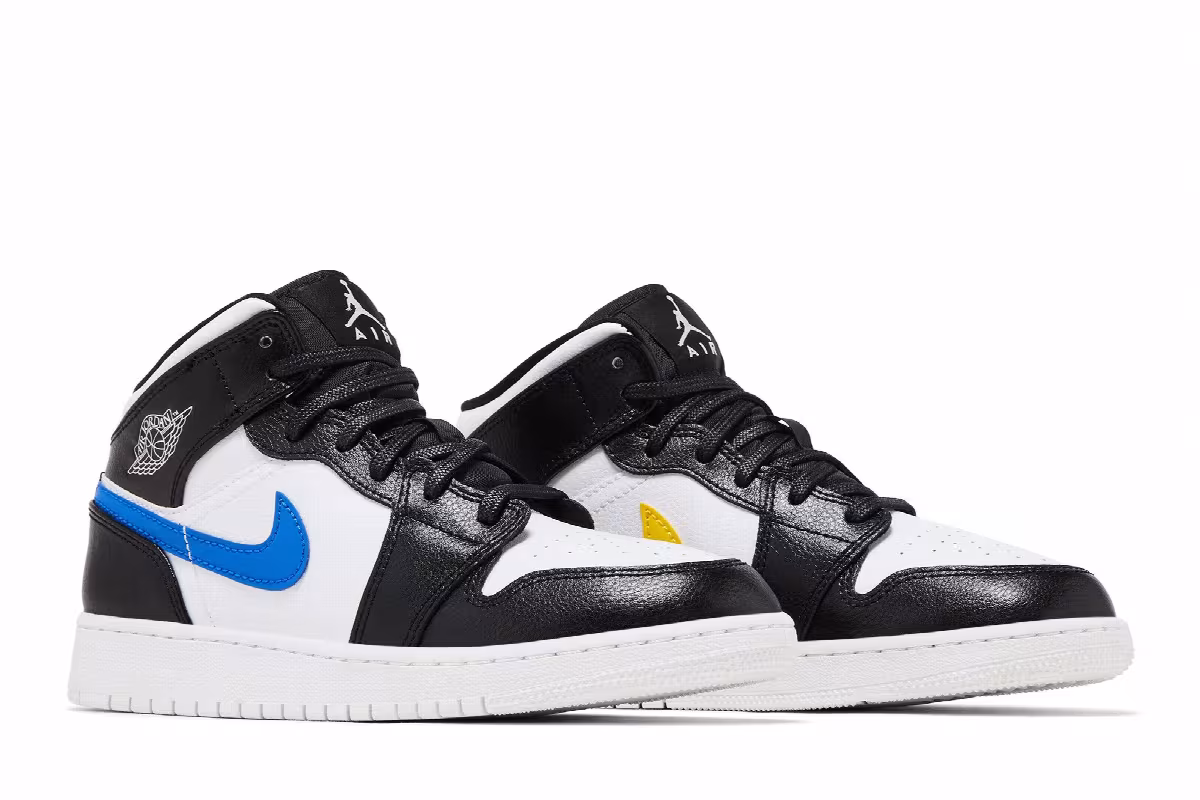 Air Jordan 1 Mid GS Multi-Color Swoosh, view 9