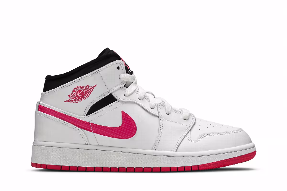 Air Jordan 1 Mid GS Hyper Pink, view 2