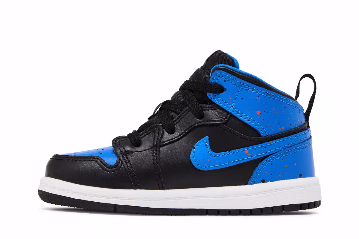 Air Jordan 1 Mid BT Royal Splatter, view 4