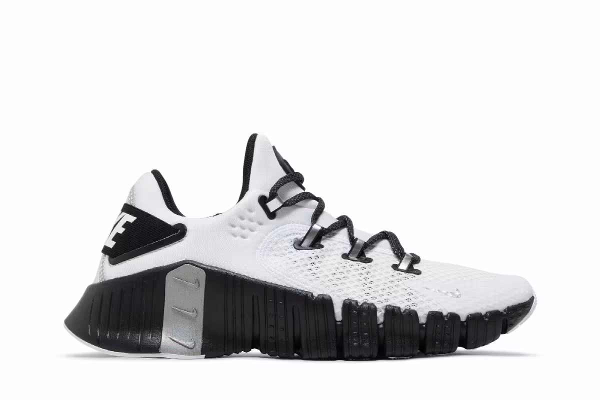 Nike Women's Free Metcon 4 Premium White Black Silver, view 2