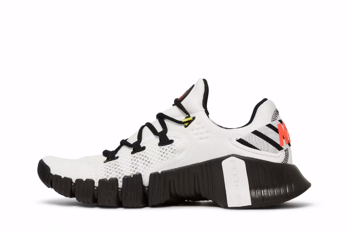 Nike Free Metcon 4 White Black Crimson, view 4