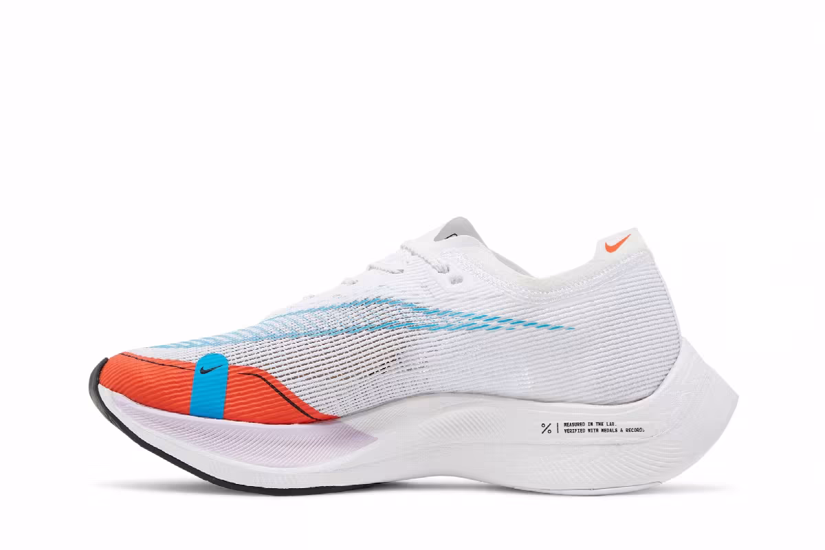 Nike Women's ZoomX Vaporfly Next% 2 White Rush Orange, view 4