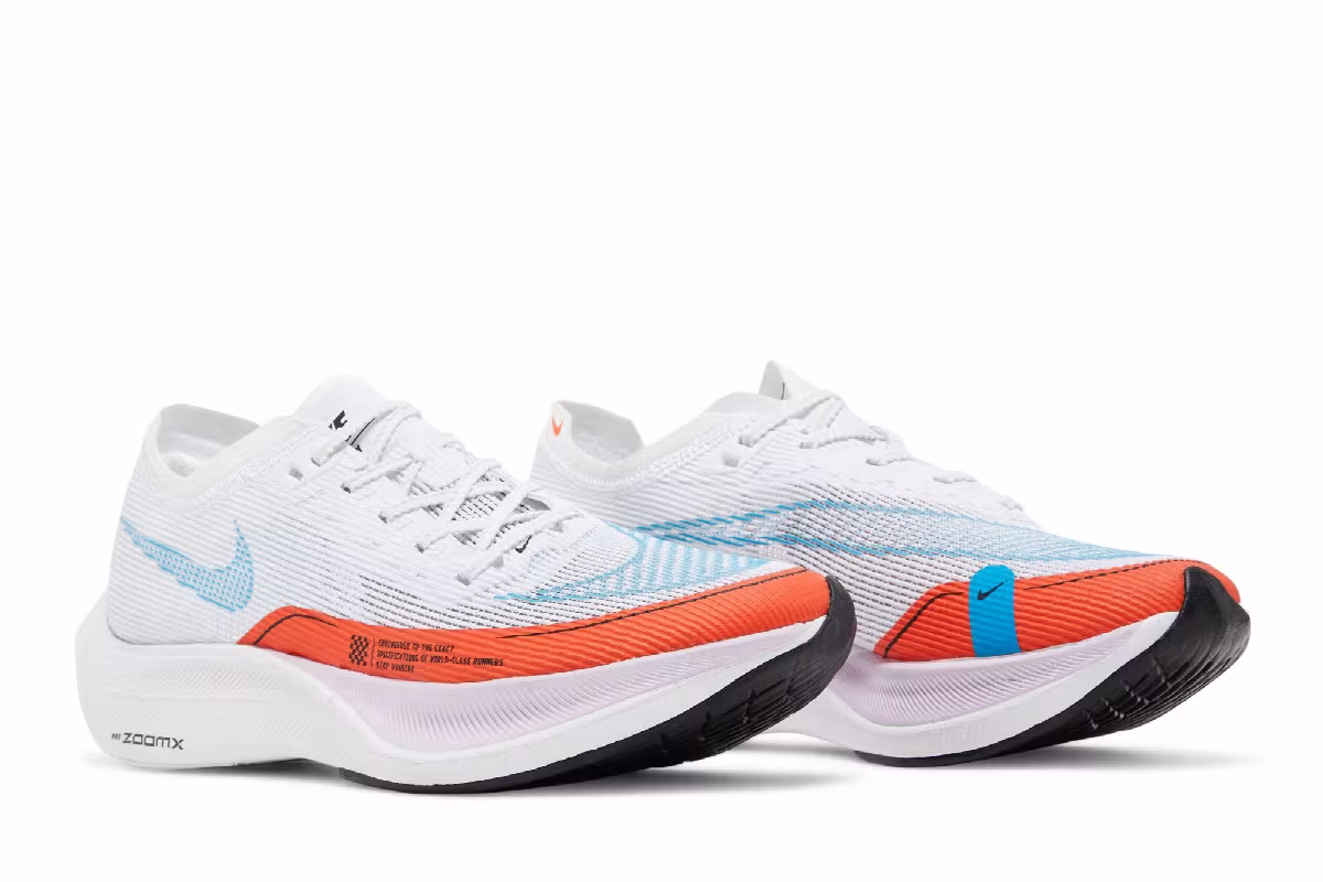Nike Women's ZoomX Vaporfly Next% 2 White Rush Orange, view 9