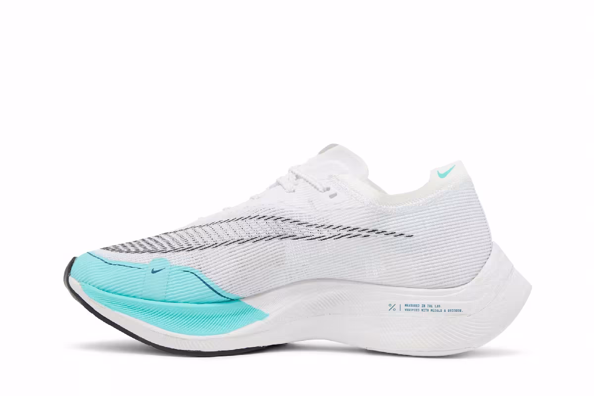 Nike Women's ZoomX Vaporfly Next% 2 White Aurora Green, view 4