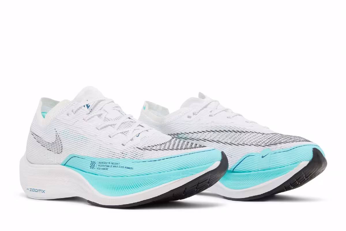 Nike Women's ZoomX Vaporfly Next% 2 White Aurora Green, view 9