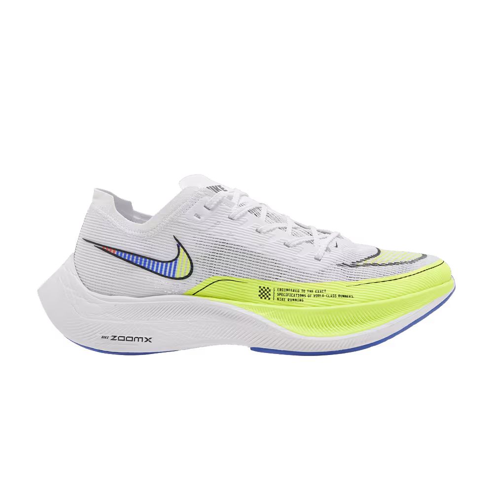 Nike ZoomX Vaporfly Next% 2 White Volt Racer Blue