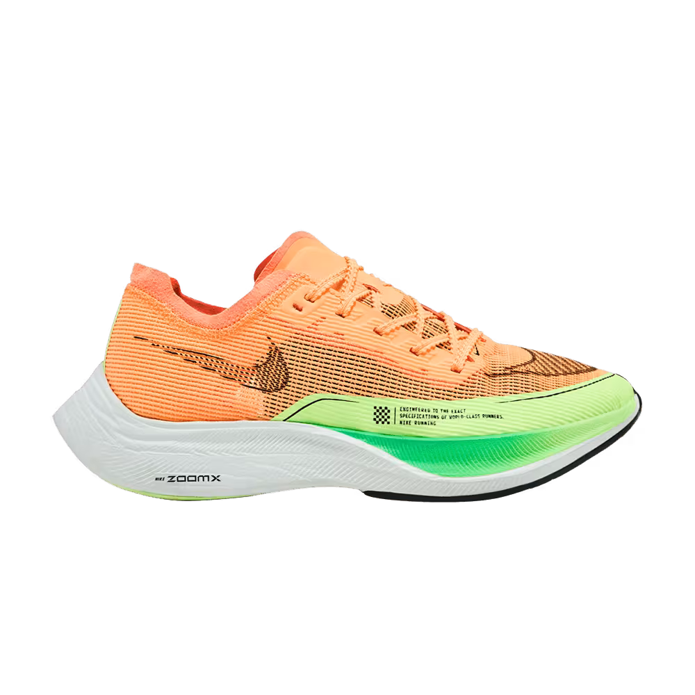Nike Women's ZoomX Vaporfly Next% 2 Peach Cream Green Shock