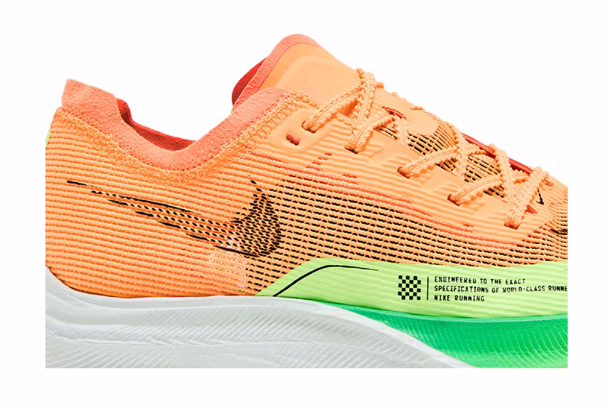 Nike Women's ZoomX Vaporfly Next% 2 Peach Cream Green Shock, view 3