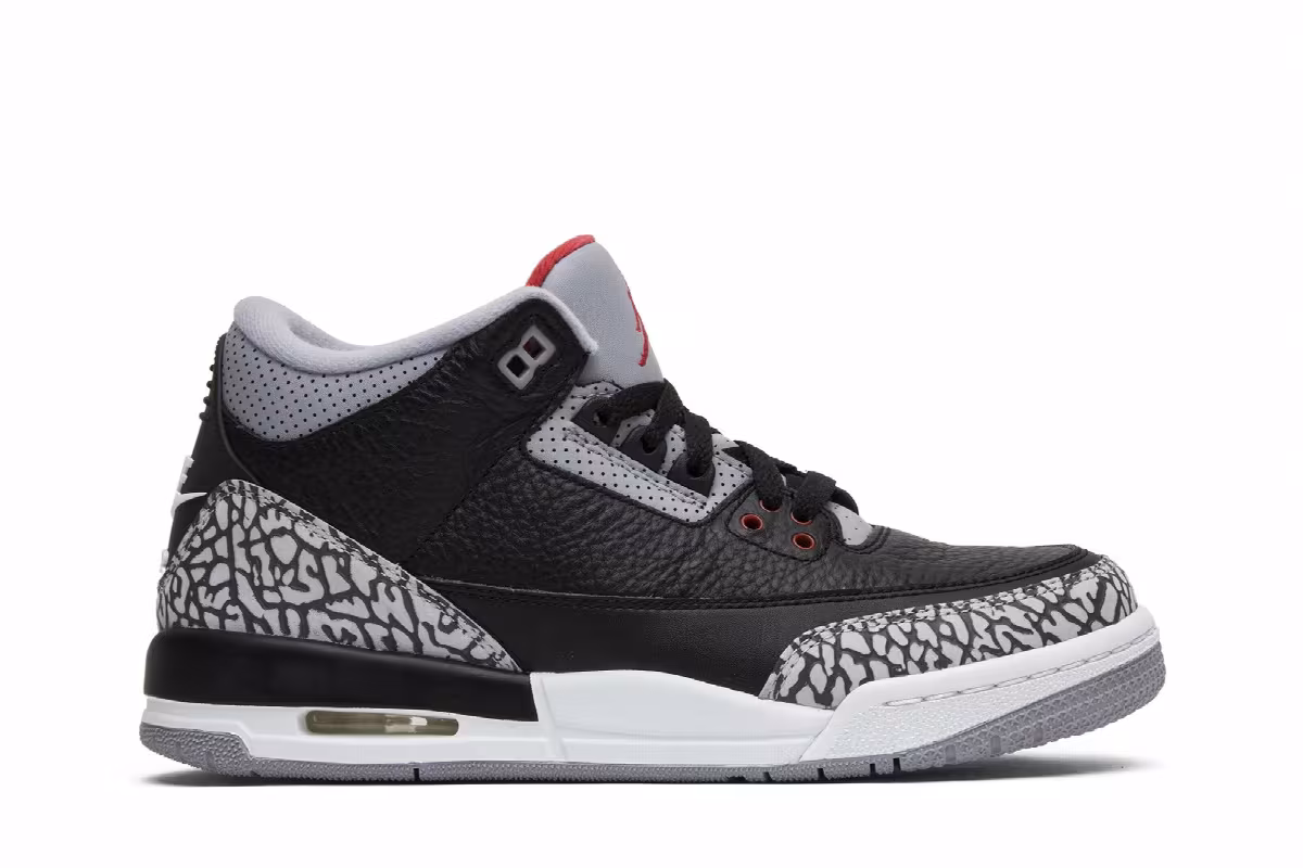 Air Jordan 3 OG BG Black Cement 2018, view 2