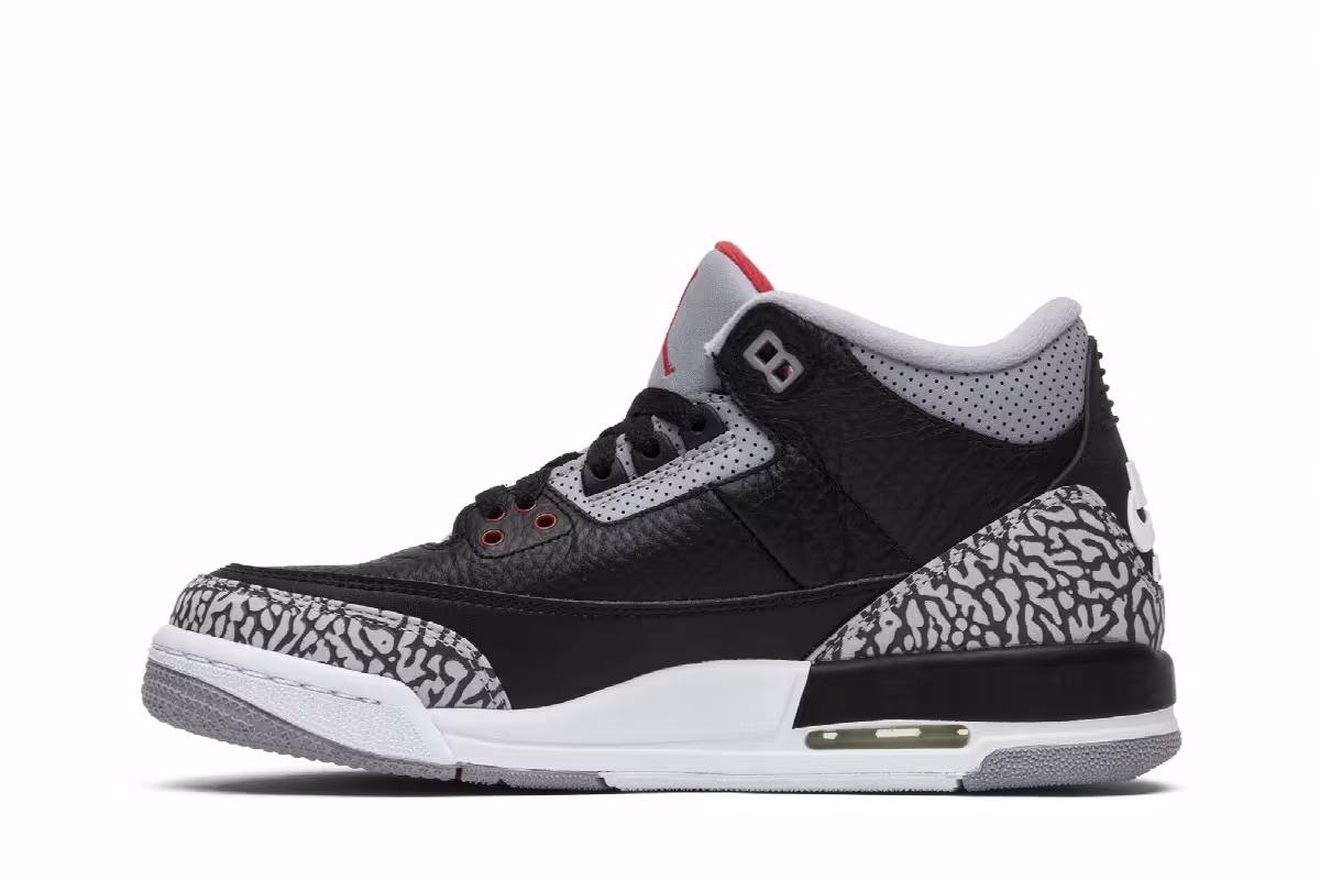 Air Jordan 3 OG BG Black Cement 2018, view 4