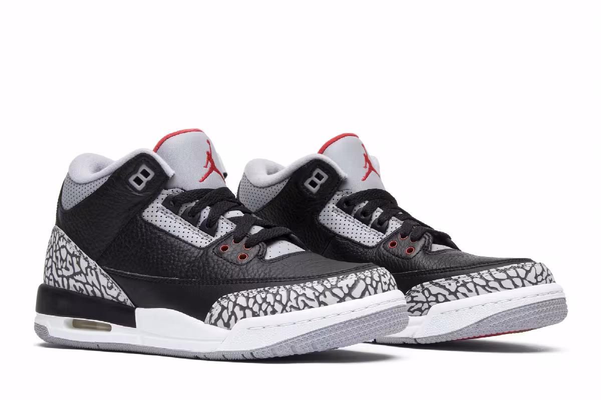Air Jordan 3 OG BG Black Cement 2018, view 9