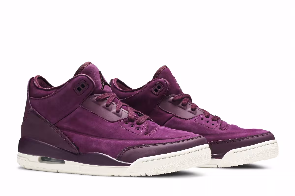 Women's Air Jordan 3 Bordeaux, view 9