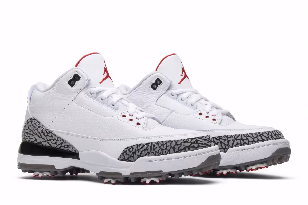 Air Jordan 3 Golf White Cement, view 9