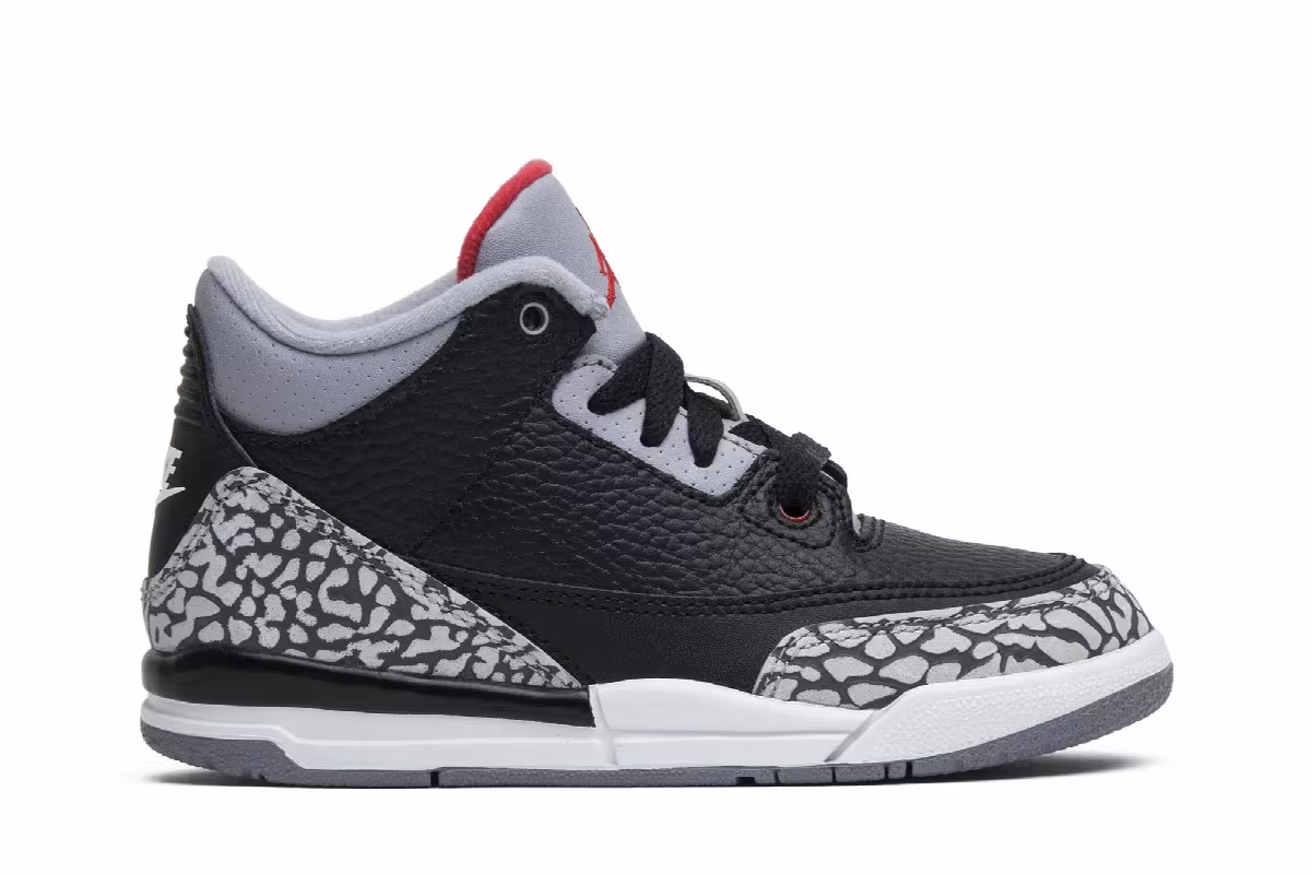 Air Jordan 3 OG PS Black Cement 2018, view 2