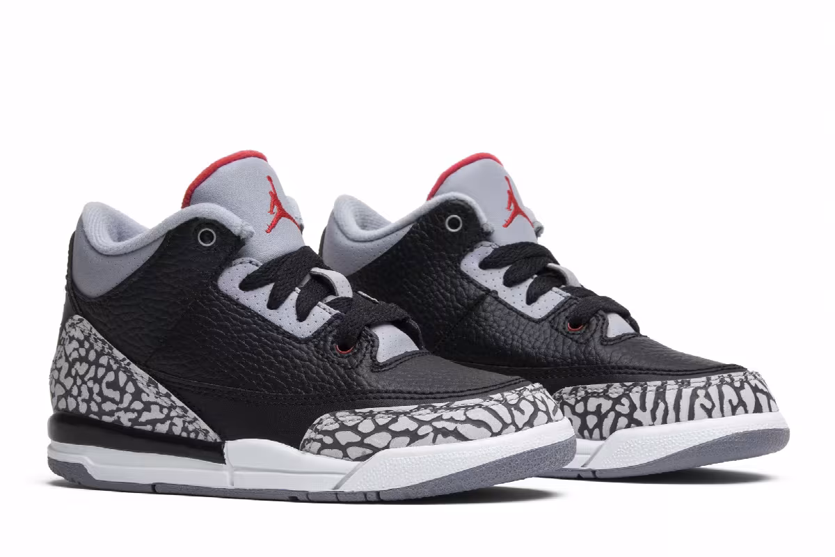 Air Jordan 3 OG PS Black Cement 2018, view 9