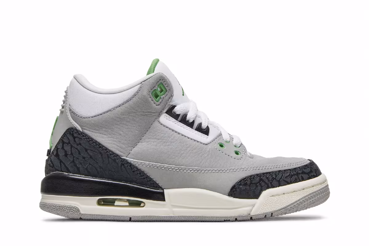 Air Jordan 3 GS Chlorophyll, view 2