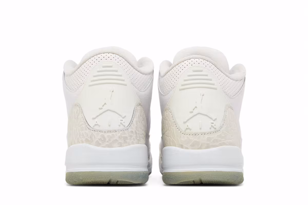 Air Jordan 3 BG Triple White, view 7